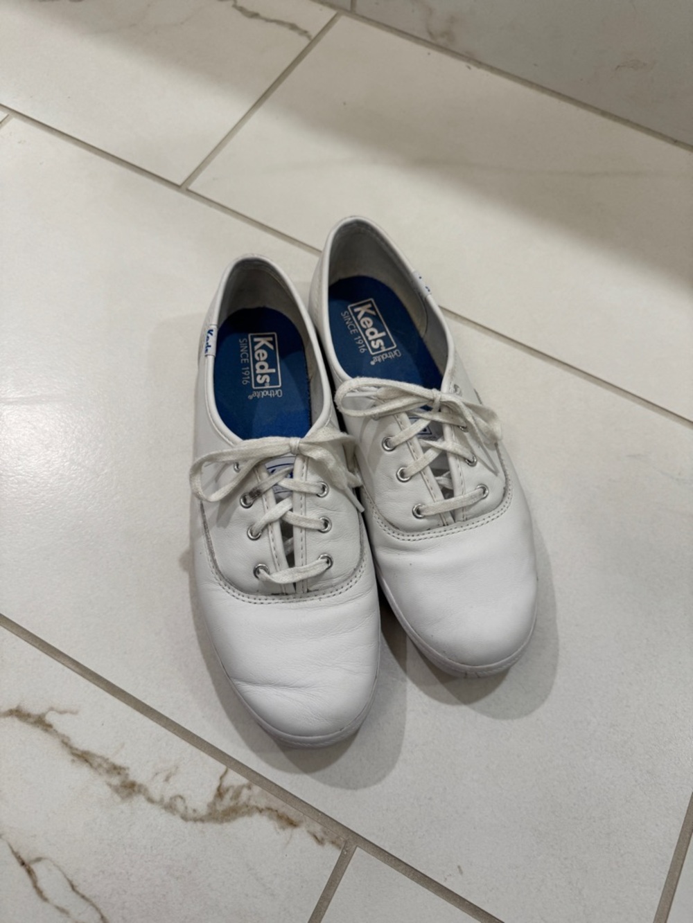 White Leather Keds